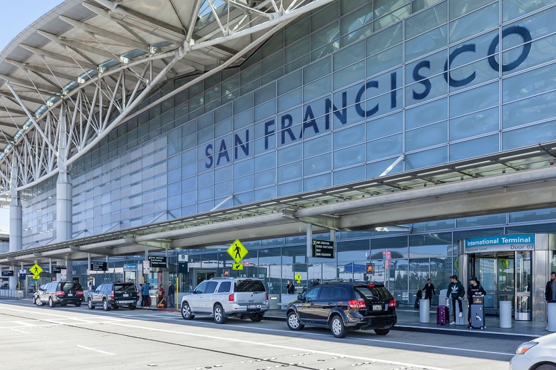 Área de desembarque do aeroporto de San Francisco