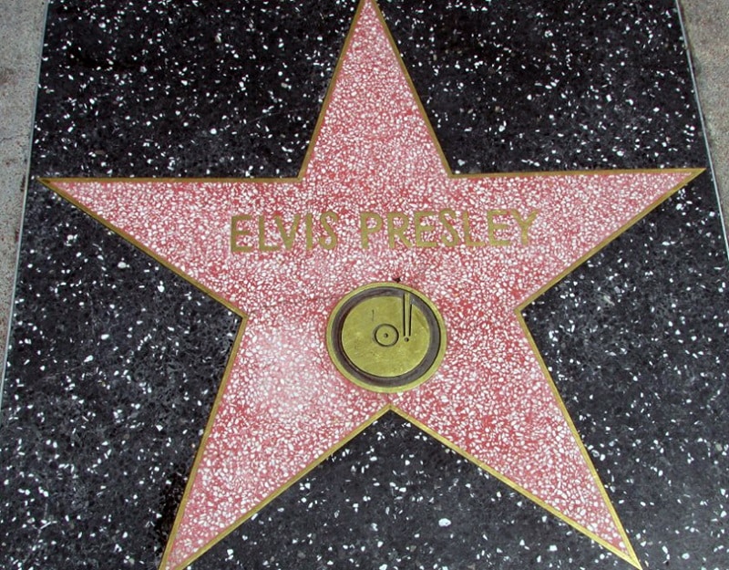 Calçada da Fama em Los Angeles - Estrela do Elvis Presley
