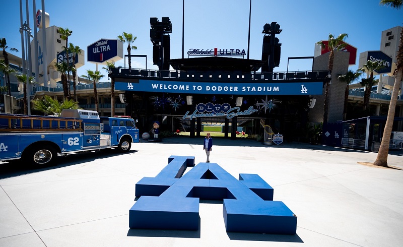 Fachada Dodgers Stadium em Los Angeles