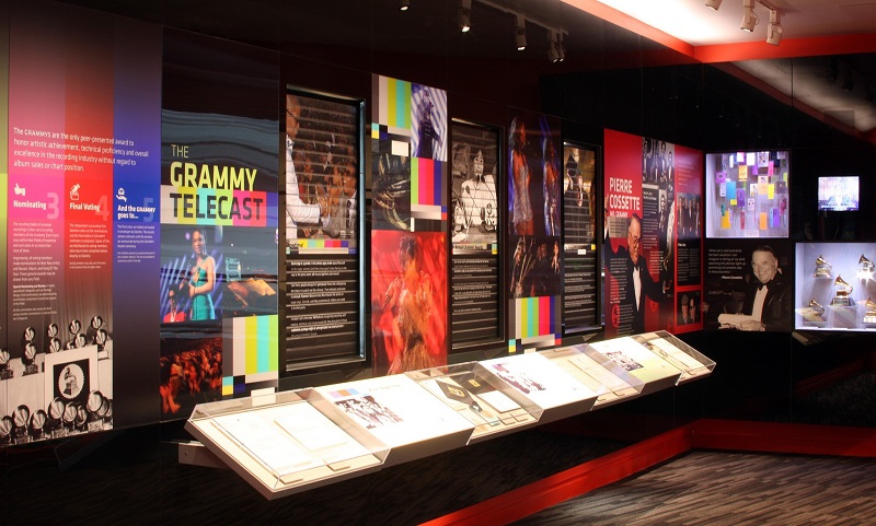 Espaço interno do Museu do Grammy em Los Angeles