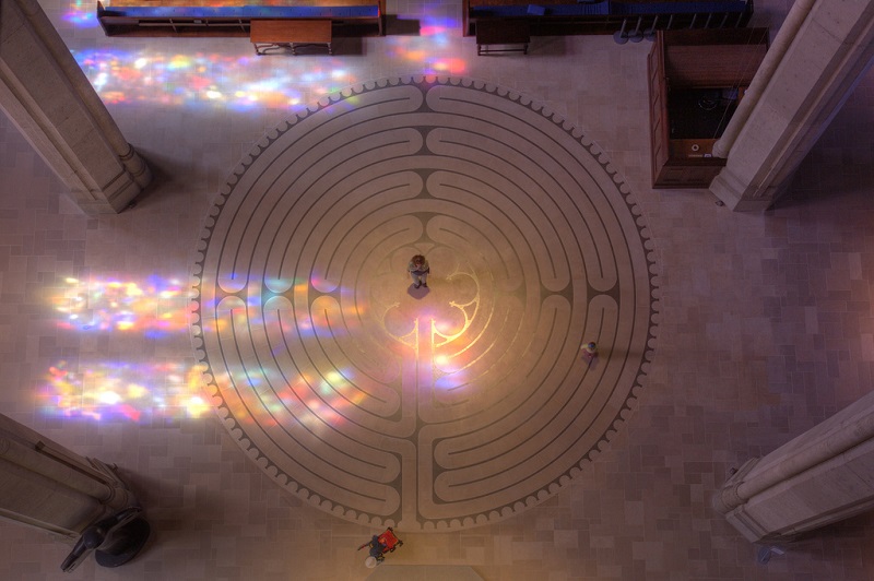 Labirinto da Grace Cathedral em San Francisco