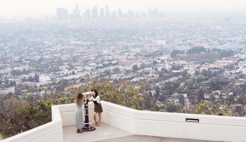 Vista a partir do Observatório Griffith em Los Angeles