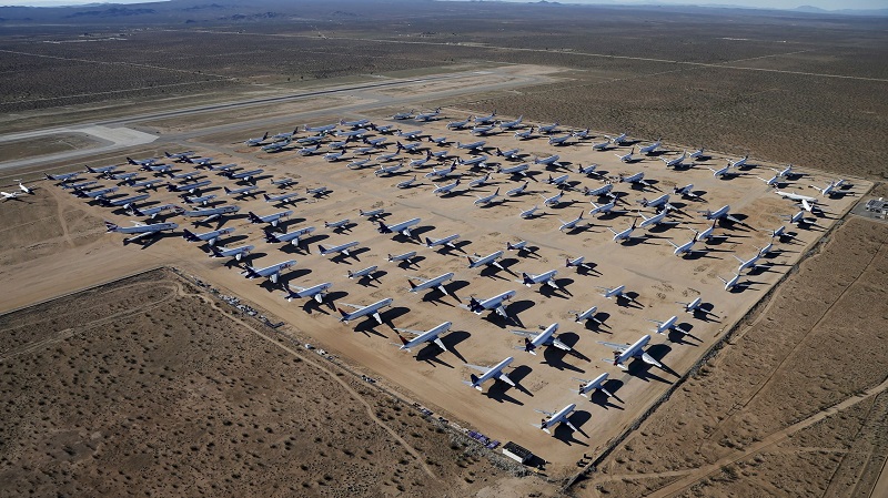 Cemitério de aviões no Deserto Mojave