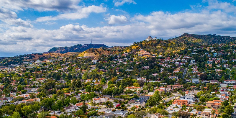 Panorâmica de Hollywood em Los Angeles