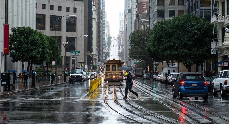 Chuva em San Francisco