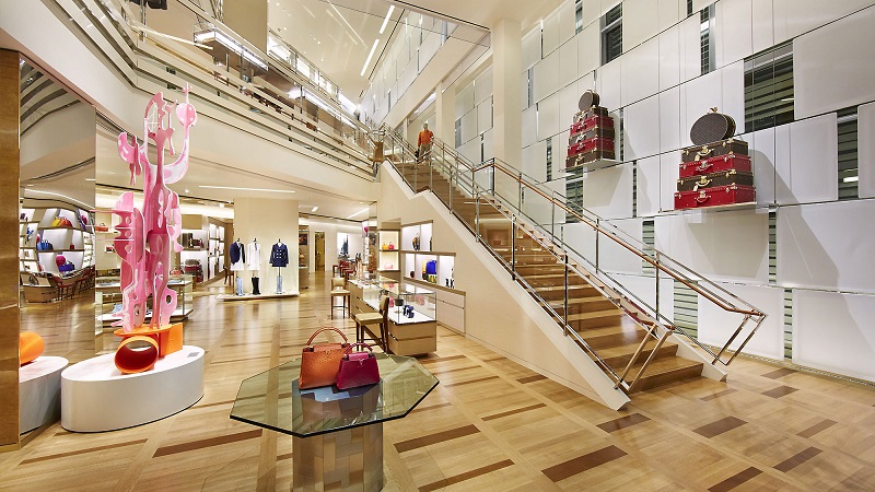 Estrutura da loja Louis Vuitton em Los Angeles