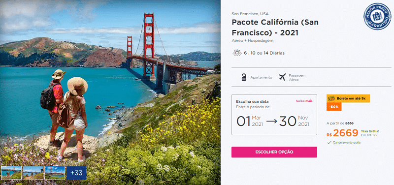 Pacote Hurb - San Francisco