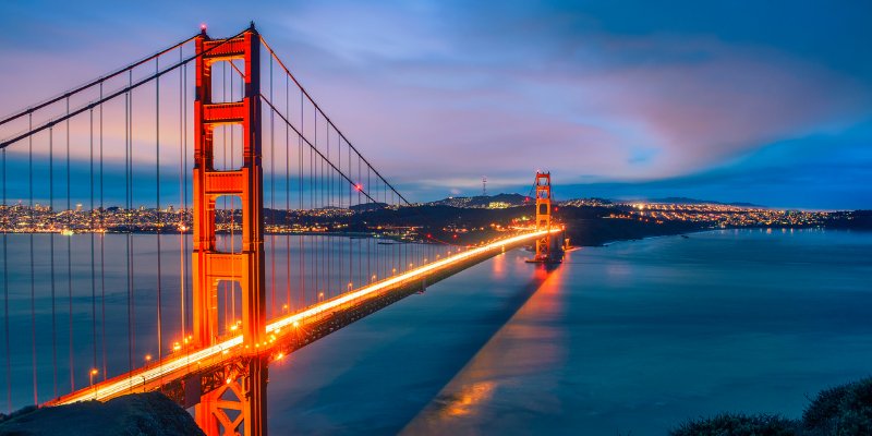Ponte Golden Gate de noite