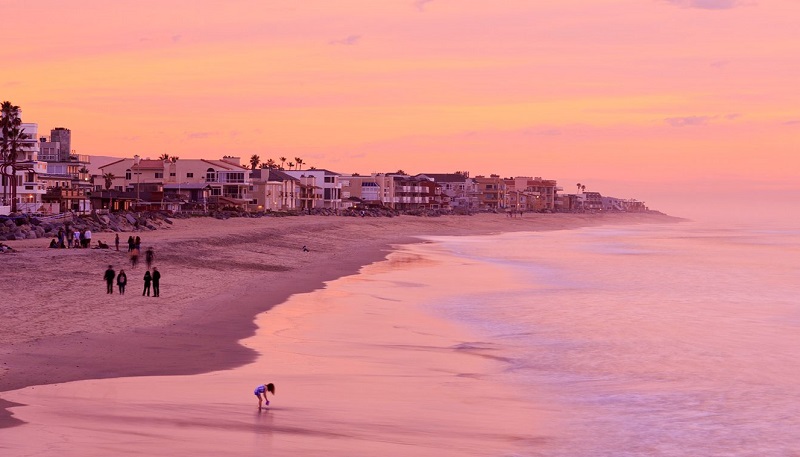 Praia de San Diego com belíssimo pôr do sol
