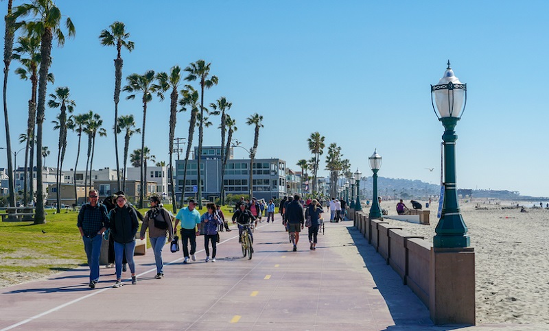 Turistas curtindo passeio em San Diego