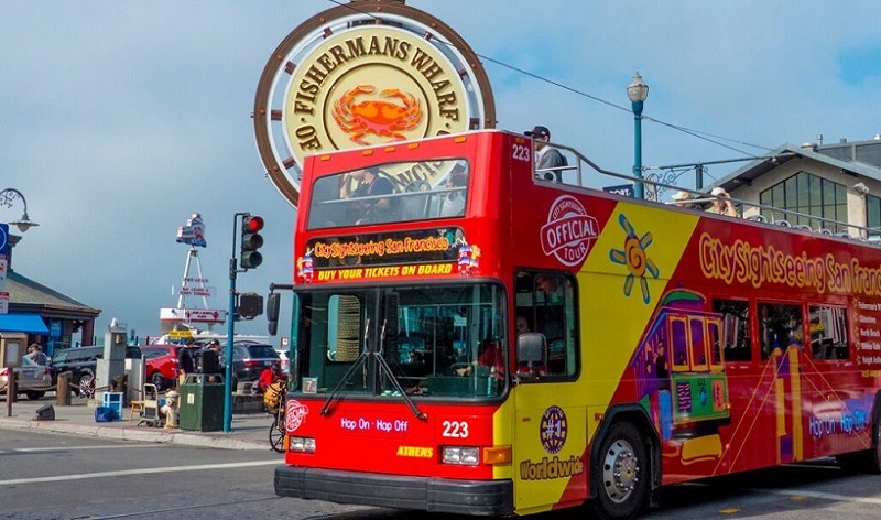 Ônibus panorâmico em San Francisco
