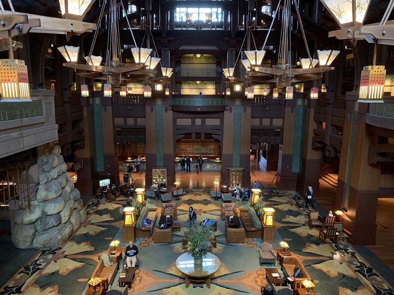 Hall do Disney's Grand Californian Hotel e Spa na Califórnia