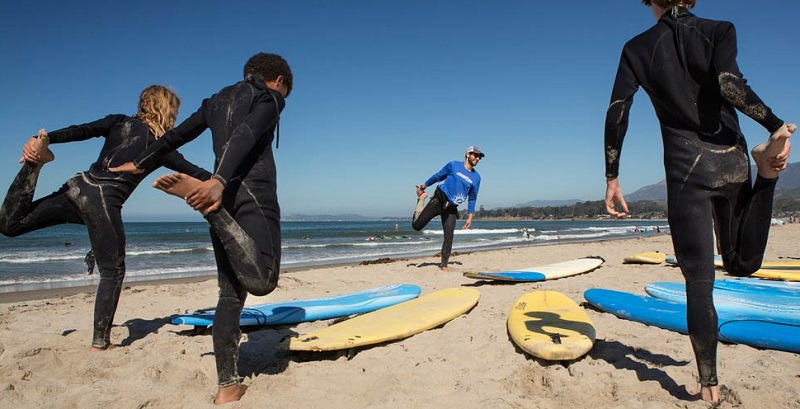 Ingresso do curso privado de surfe em Santa Bárbara