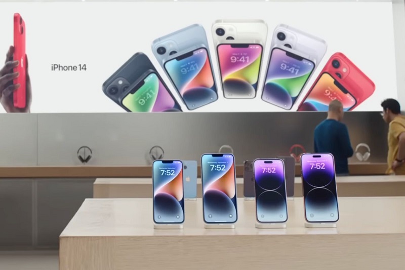 Compras de iPhone 14 na Apple Store