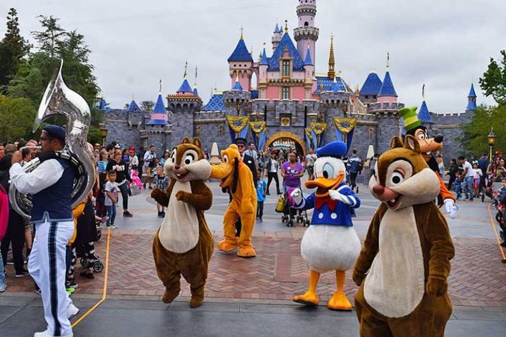 Personagens na Disneyland California