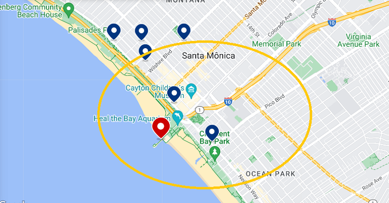 Píer de Santa Mônica: Mapa
